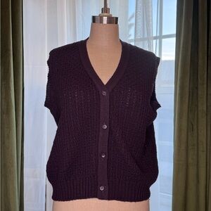 Vintage Pendleton Women's Purple Knit Sweater Vest
